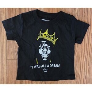 The Notorious BIG Biggie T-shirt Toddler Size 2T Black 'It was all a dream' NWOT